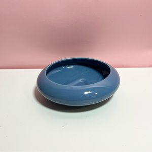 Vintage retro art deco small blue planter